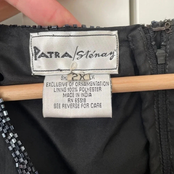 80’s Vintage Black Beaded Silk Top With Shear Sleeves S 2X (Large) New Year’s! - Picture 3 of 15